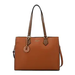 AMPHORA - Cartera tote porta notebook nila grande café