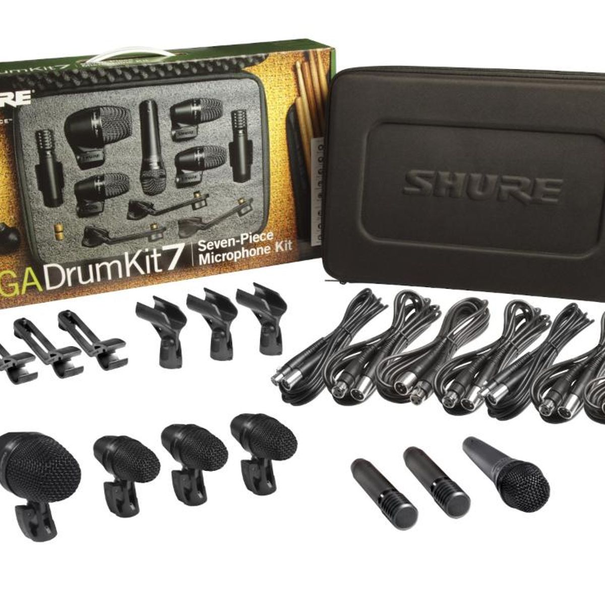 SHURE - Kit Microfono para Bateria Shure PGADRUMKIT7 - Negro