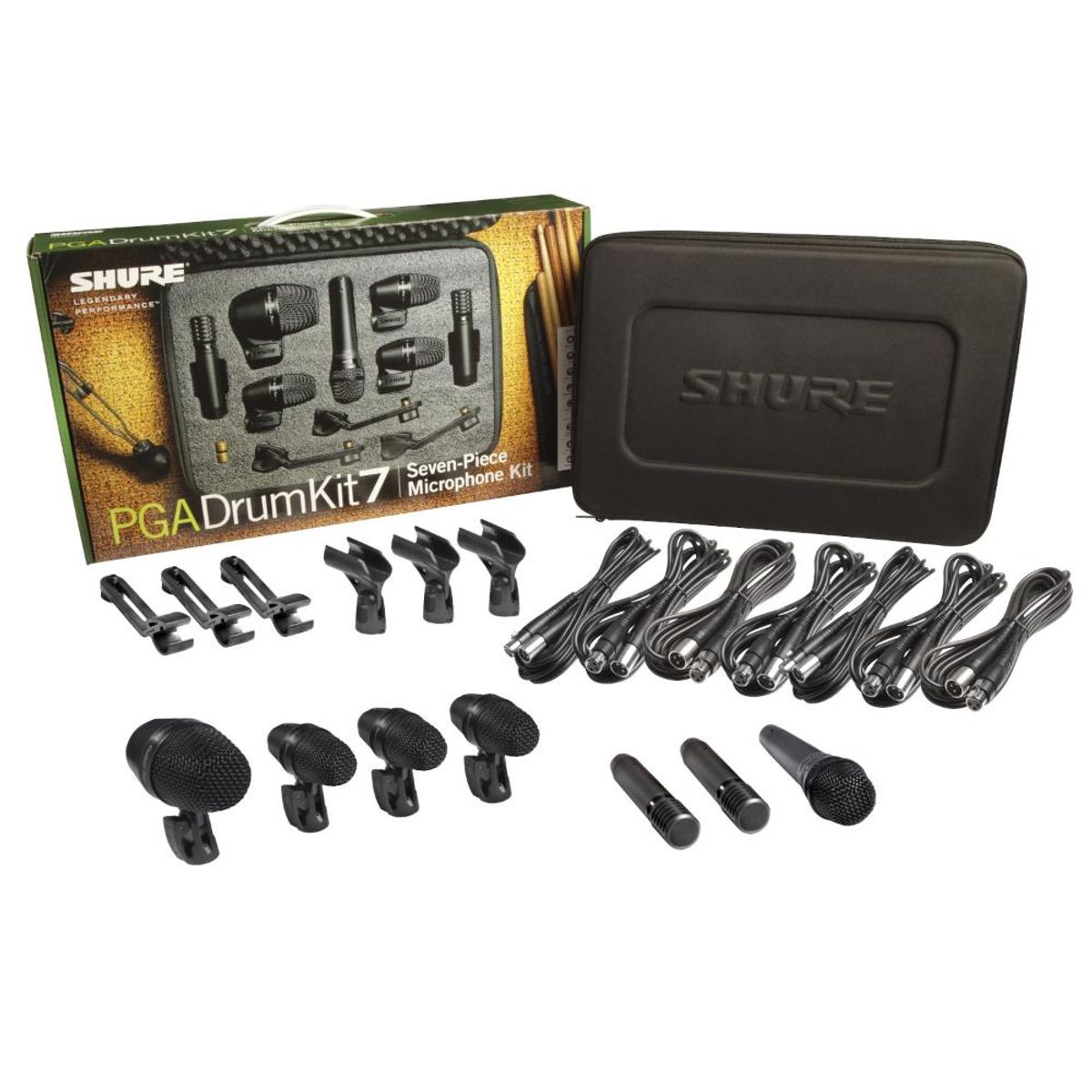 SHURE - Kit Microfono para Bateria Shure PGADRUMKIT7 - Negro