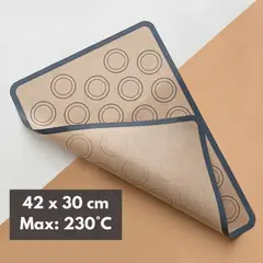 HOMESTAR - Tapete de Silicona para Macarons y Galletas - Rojo 30x42 cm