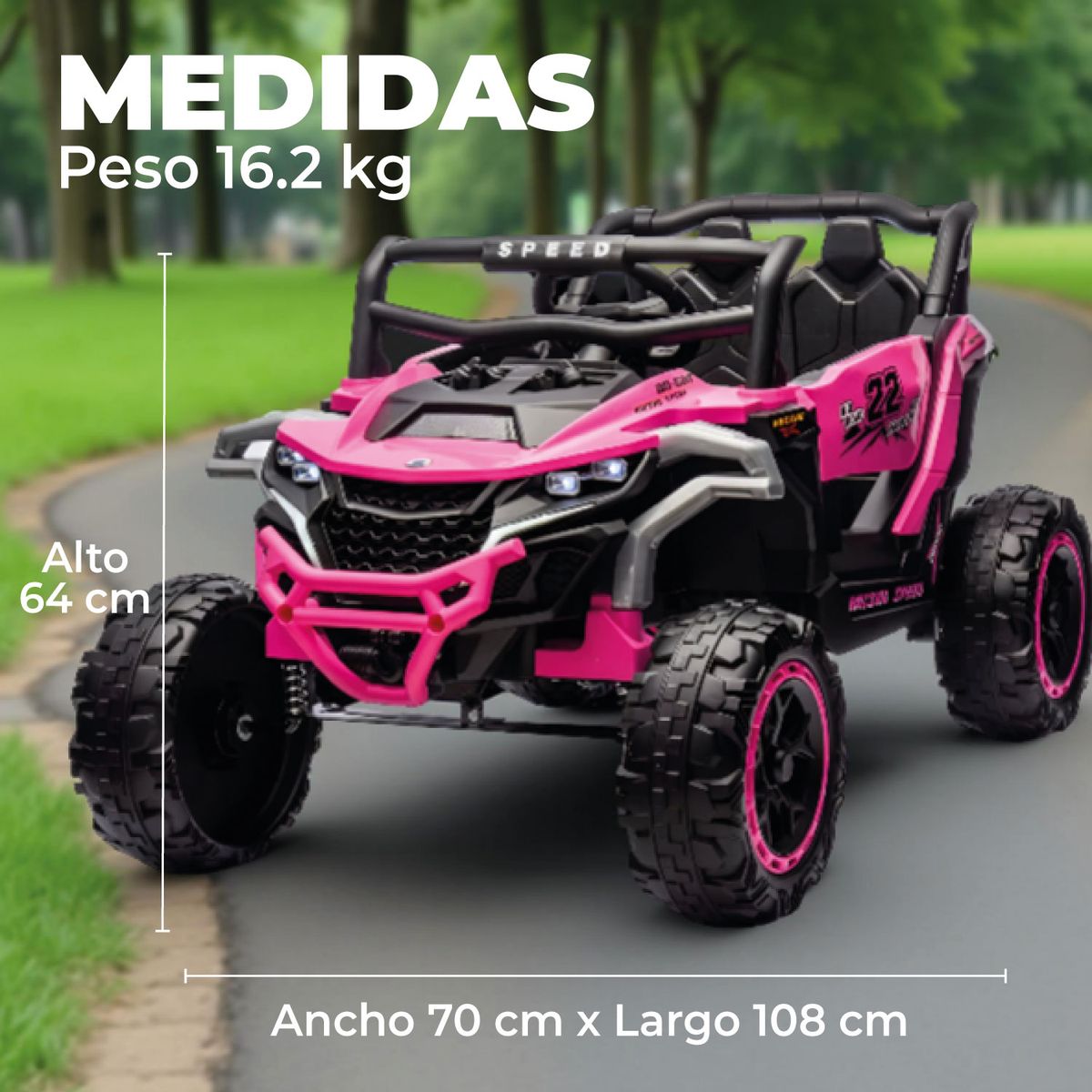 MUNDO ONLINE - Jeep Eléctrico Niños Todo Terreno Con Control Luces LED y Sonido