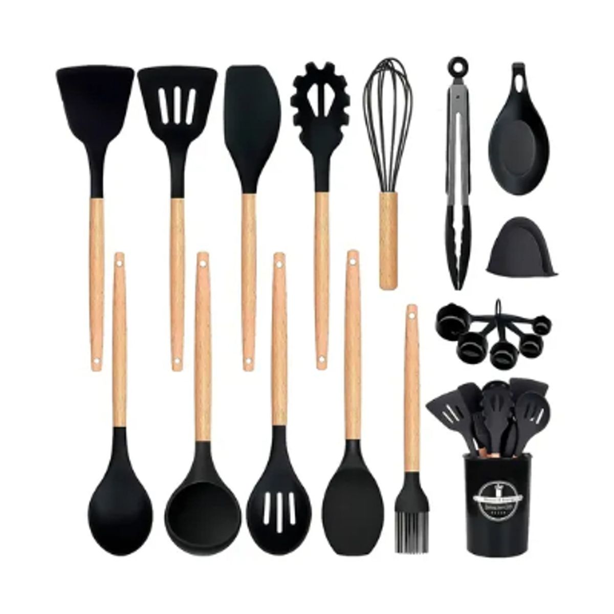 GENERICO - Set De Utensilios De Cocina Antiadherentes 12pz De Silicona