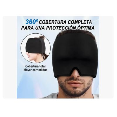Imagen 2 del producto Antifaz Para Dormir Máscara Cubre Ojos Gel Frío Calor Gorro