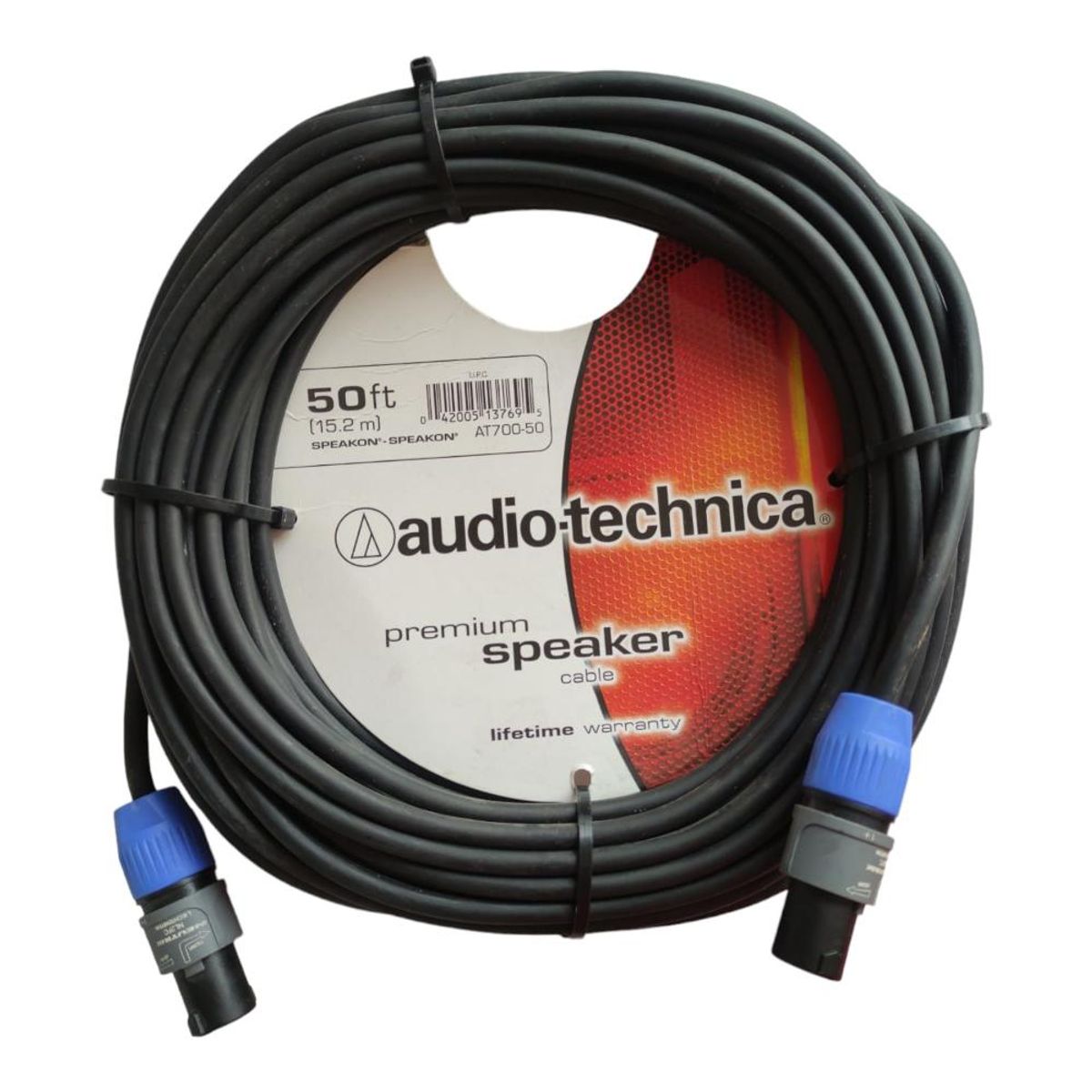 AUDIOTECHNICA - Cable Speakon-Speakon 15 metros Audiotechnica AT700-50 - Negro