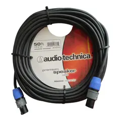 AUDIOTECHNICA - Cable Speakon-Speakon 15 metros AT700-50 - Negro
