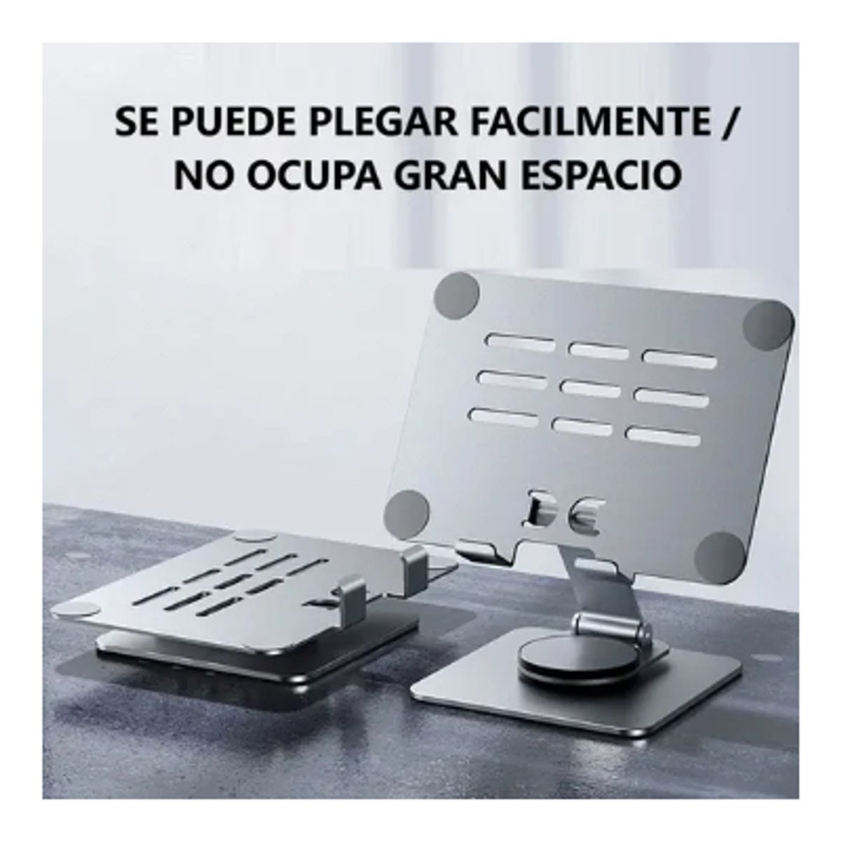GENERICO - Soporte Para iPad Ajustable Base Tablet Giratoria 360 Metal