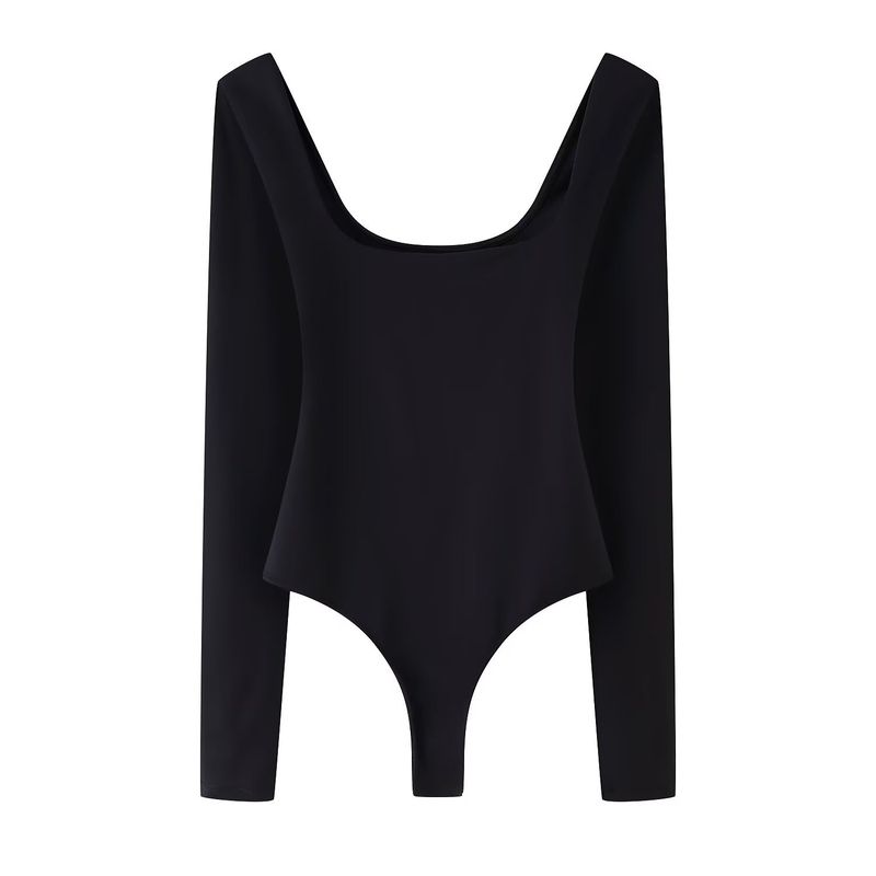 VELVET - Body Adele Cuello Cuadrado Negro Mujer