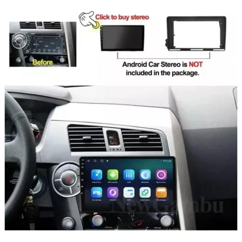 GENERICO - Bisel Mazda 3 Año 2010 A 2013 Adptador Radio 9 Pulgadas