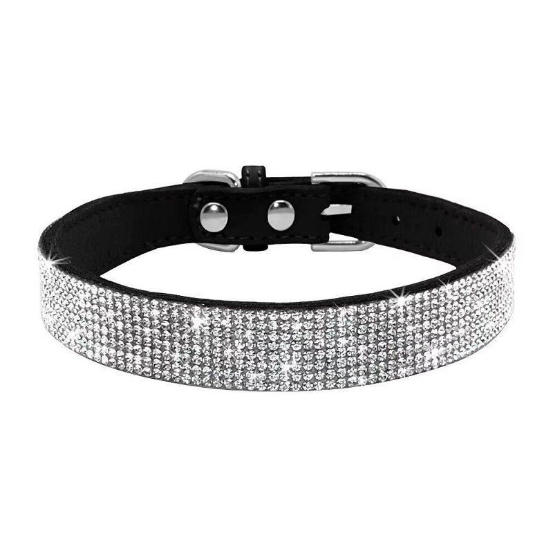 GENERICO - Collar con Brillantes para Perros pequeños y Gatos Glam-N L