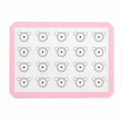 HOMESTAR - Tapete de silicona rosa para macarons y galletas 30x42 cm