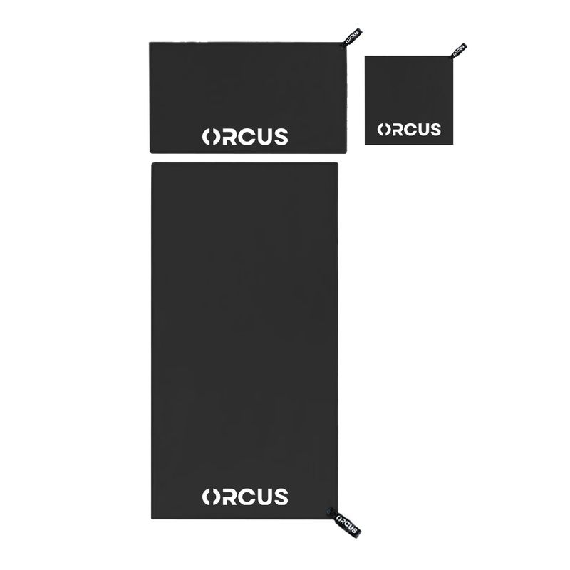 ORCUS - SET 3 TOALLAS DE MICROFIBRA NEGRO ORCUS