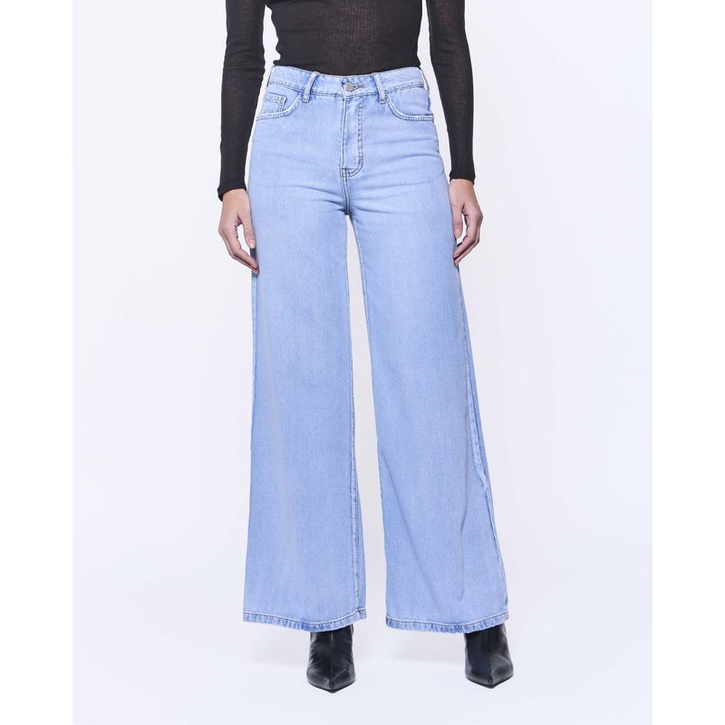 AMEN LEATHER - JEANS WIDE ESTELA