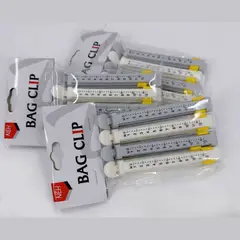 HOMESTAR - Pack 4 Clips Selladores de Bolsas con Medidor de Fecha