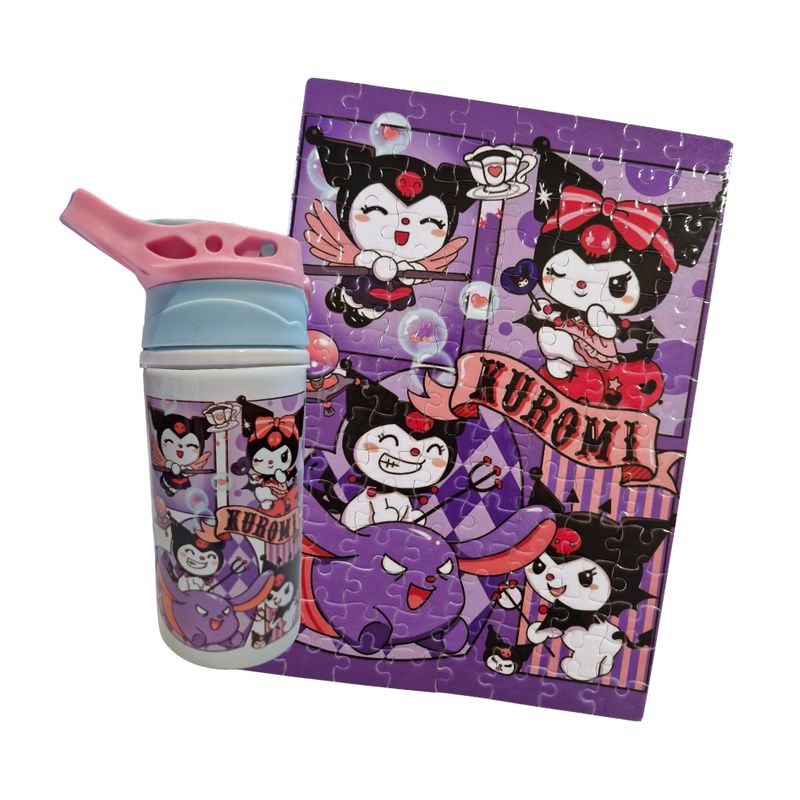 GENERICO - kit para regalo Rompecabeza mas termo-botella de agua kids