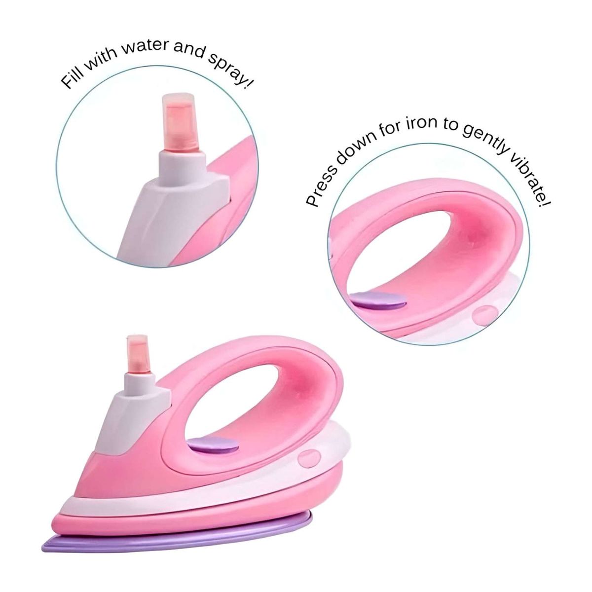 GENERICO - JUGUETE PLANCHA DE ROPA CON LUZ Y SONIDO PARA NIÑAS