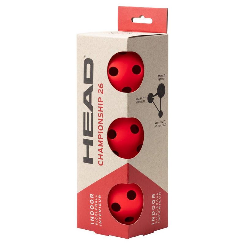 HEAD - Pelotas Pickleball Head Indoor 26 3u Roja