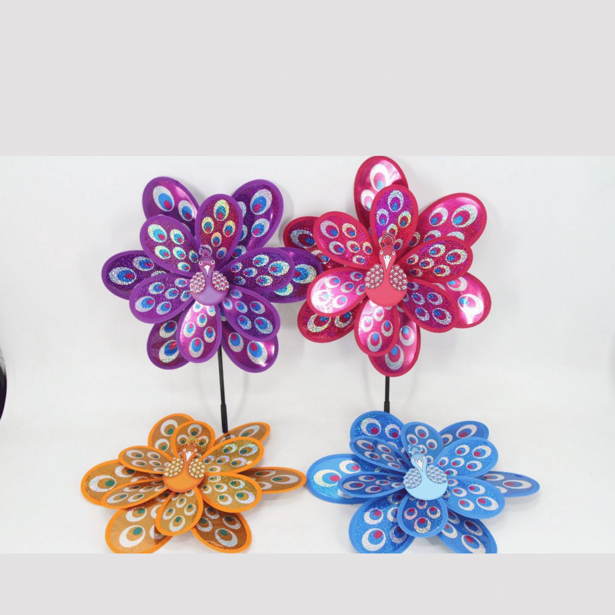 HOMESTAR - Remolino Decorativo Jardín Diseño Pavo Real - Amarillo