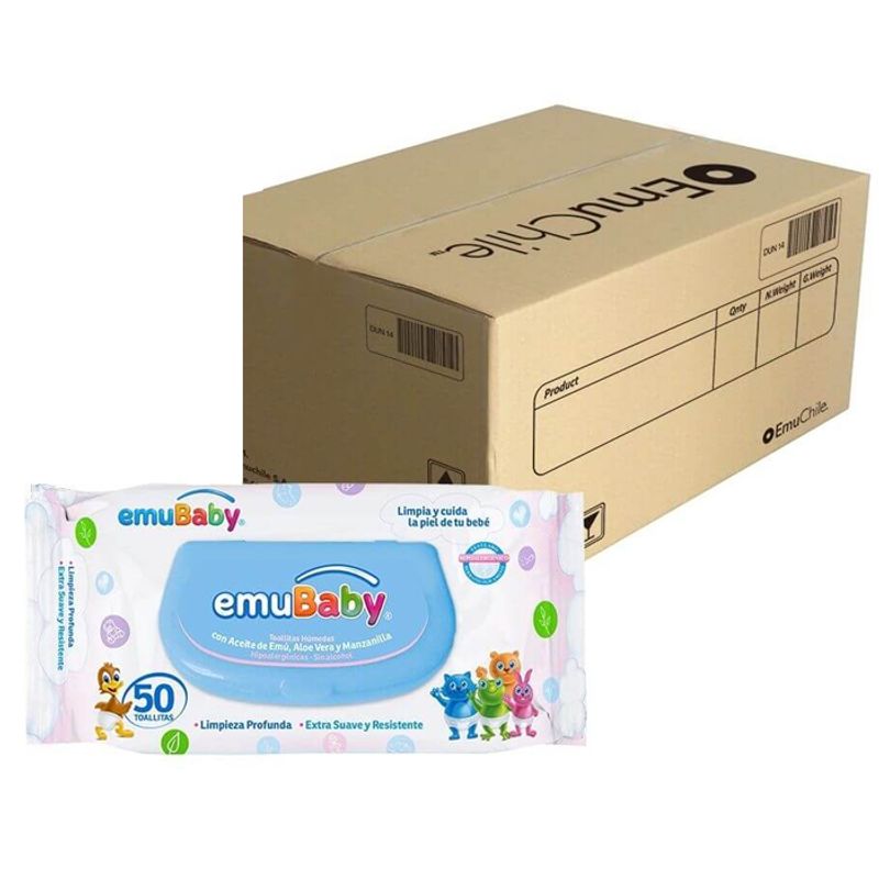 EMUBABY - Toalla Húmeda Emubaby 50 CT (X20)