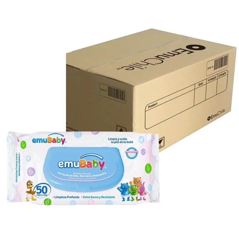 EMUBABY - Toalla Húmeda Emubaby 50 CT (X20)