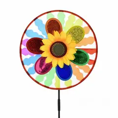 HOMESTAR - Remolino de Jardín Diseño Girasol y Colores Vibrantes