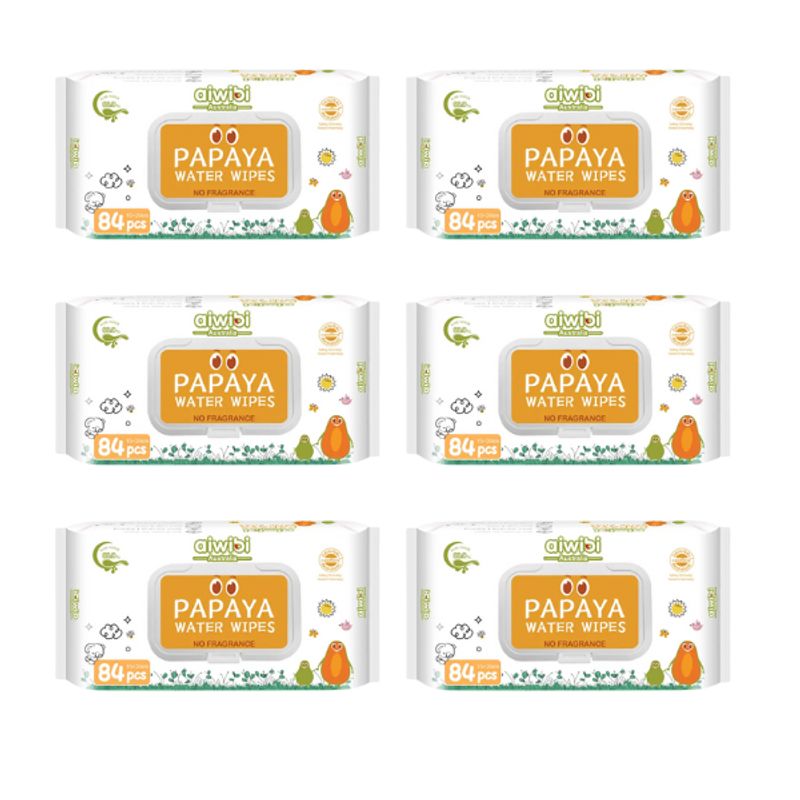 AIWIBI - Toalla Húmeda Aiwibi Papaya 84 (X6)