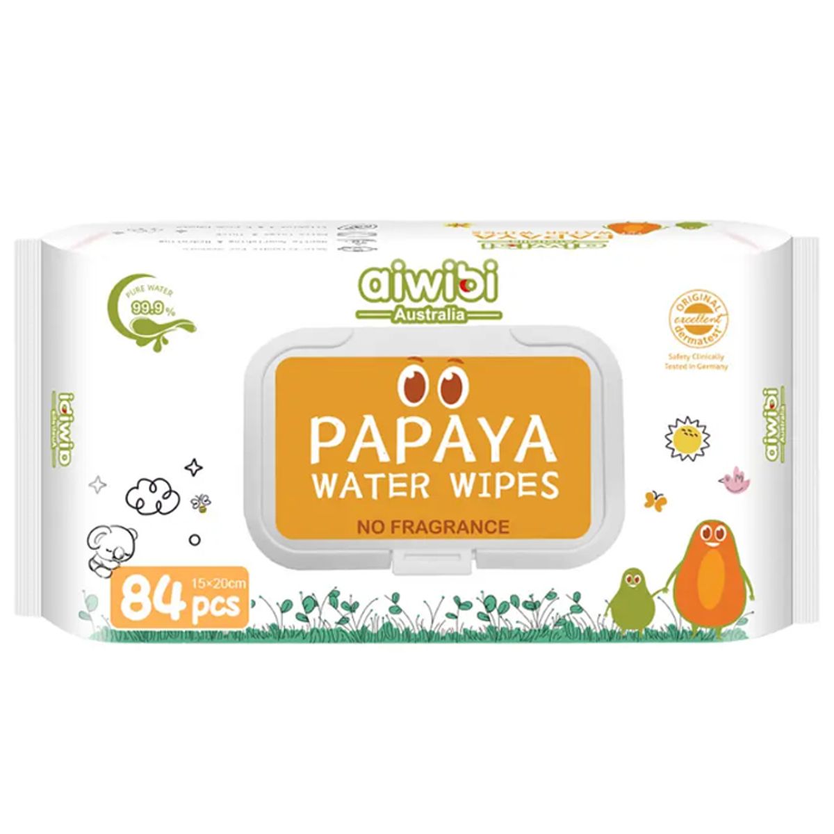 AIWIBI - Wipes Toalla Húmeda Aiwibi Papaya 84 - 6 paquetes 504 unidades