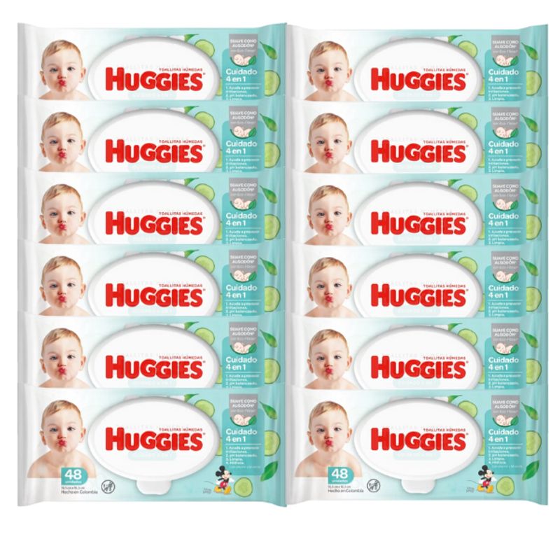 HUGGIES - Toalla Húmeda Huggies 4en1 48 (X12)