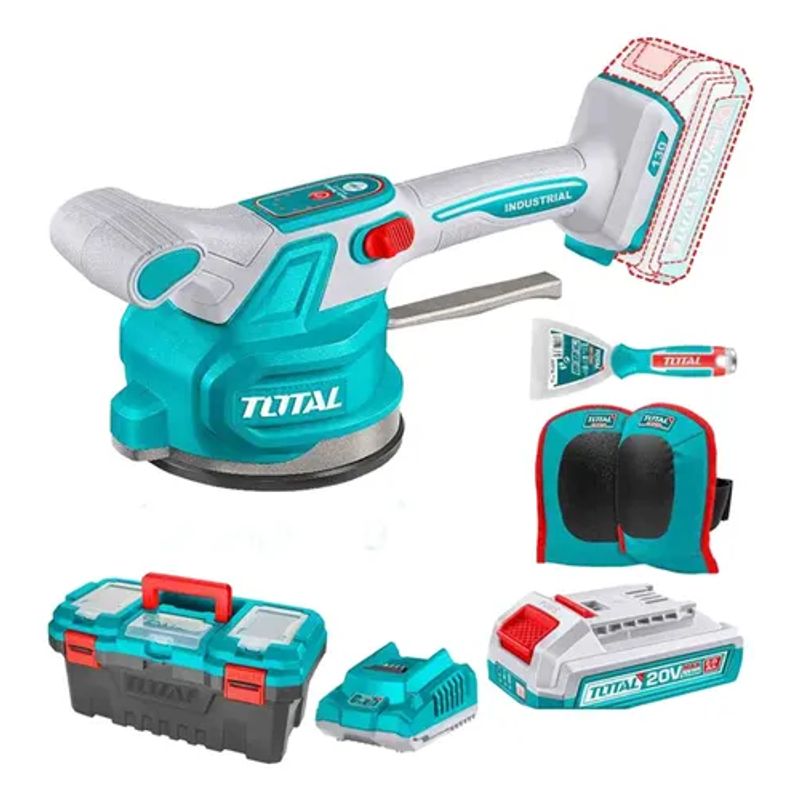 TOTAL TOOLS - Ventosa Niveladora Ceramica Vibradora 20v + Acc Total