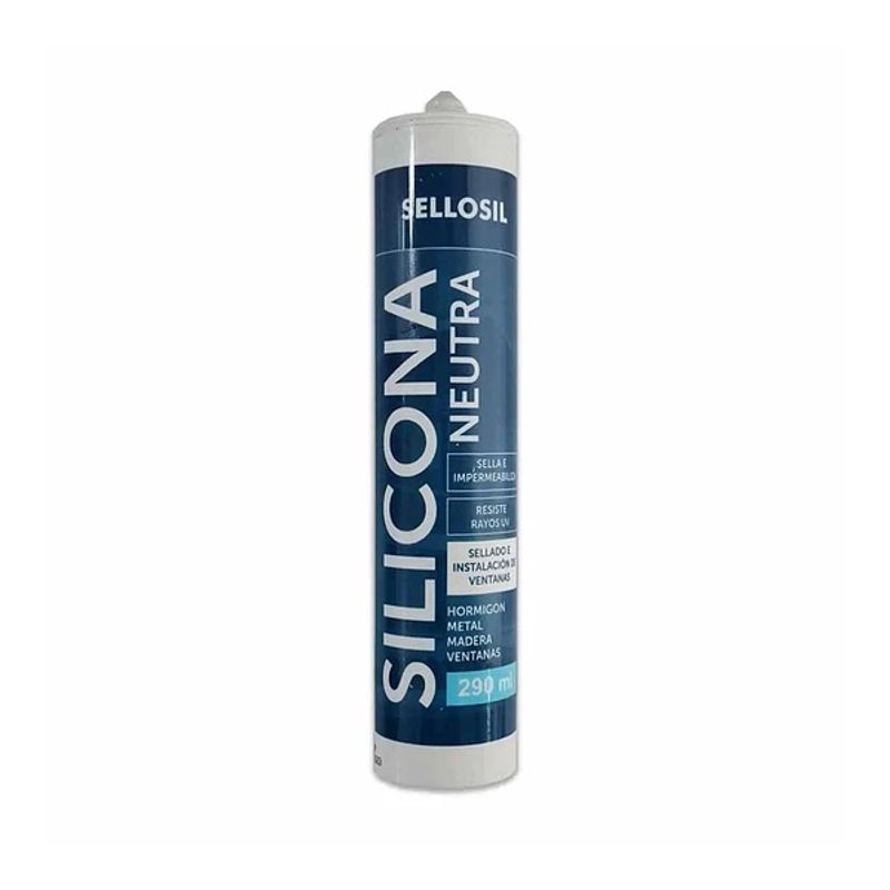 SELLOSIL - Silicona Neutra Para Ventanas Hormigon Metal Madera Sellosil GRIS CLARO