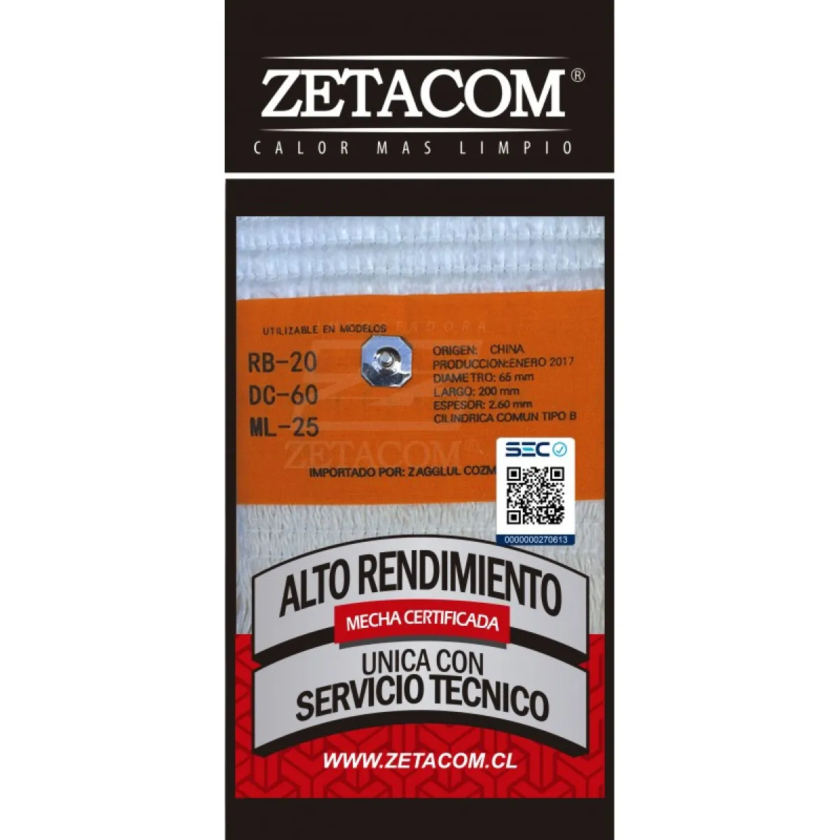 GENERICO - MECHA ESTUFA TOYOSET ML-25 ZETACOM