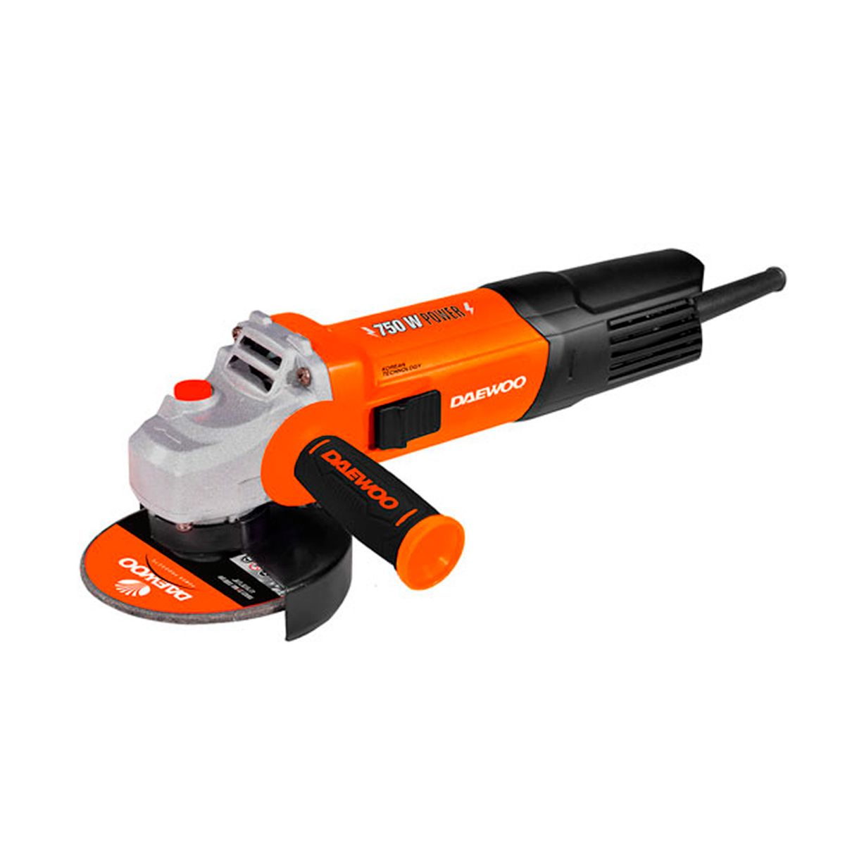 DAEWOO - Esmeril Angular Daewoo 750w 220v 115mm Naranjanegro 50 Hz
