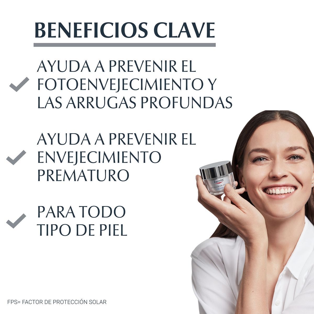 EUCERIN - Hyaluron-Filler 3Xeffect Crema Facial Antiarrugas Piel Normal Día Fps 30 50Ml Eucerin