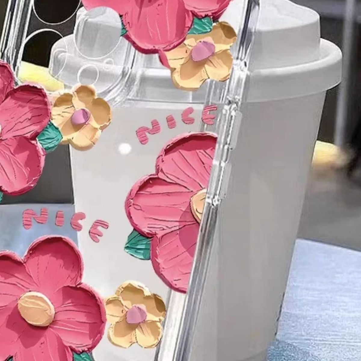 GENERICO - Carcasa Para iPhone Diseño Floreado Nice Unico Transparente iPhone 13 - 14 -15