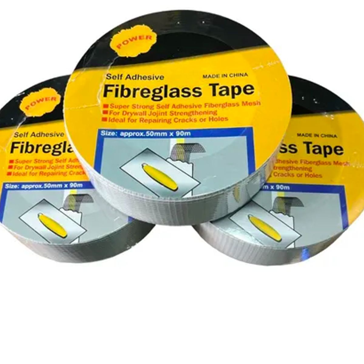 FULLSELLO - Pack 3x Cinta Joint Gard 50mm X 90mt Para Junturas De Volcanita Blanco