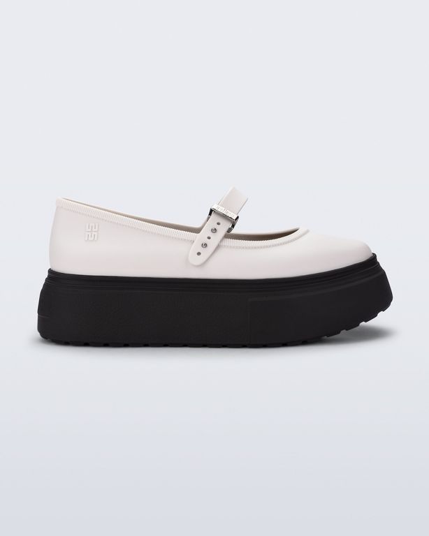Soft Ballerina Platform Blanco Negro Blanco 35