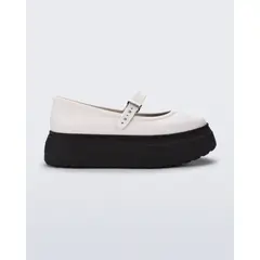 MELISSA - Soft Ballerina Platform Blanco Negro