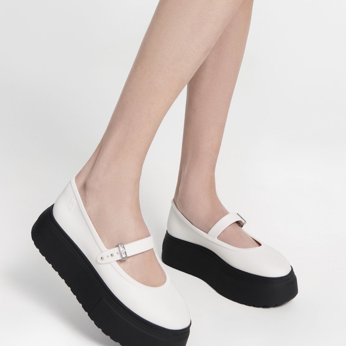 MELISSA - Melissa Soft Ballerina Platform Blanco Negro