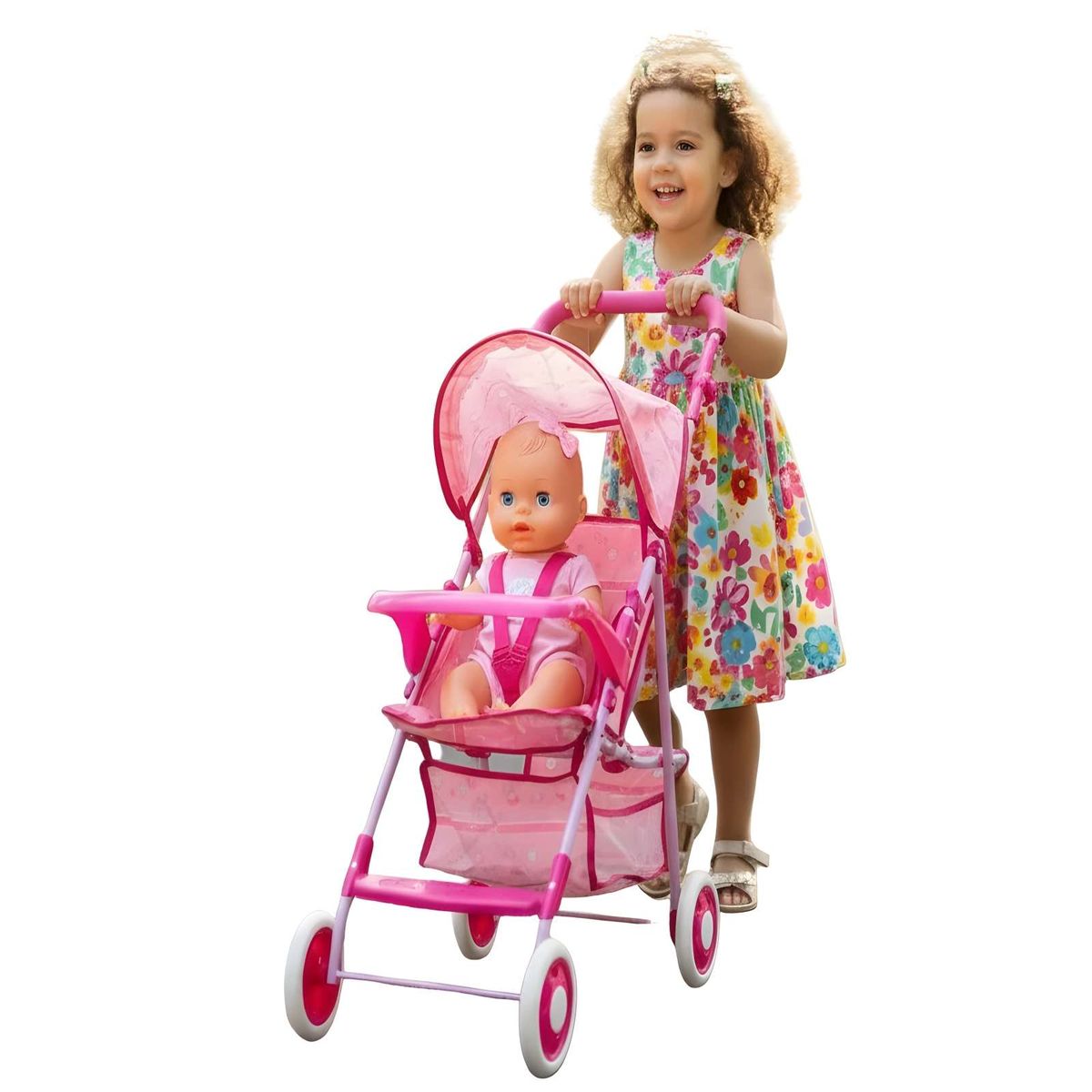 GENERICO - COCHE SIMPLE DE MUÑECAS METALICO GRANDE