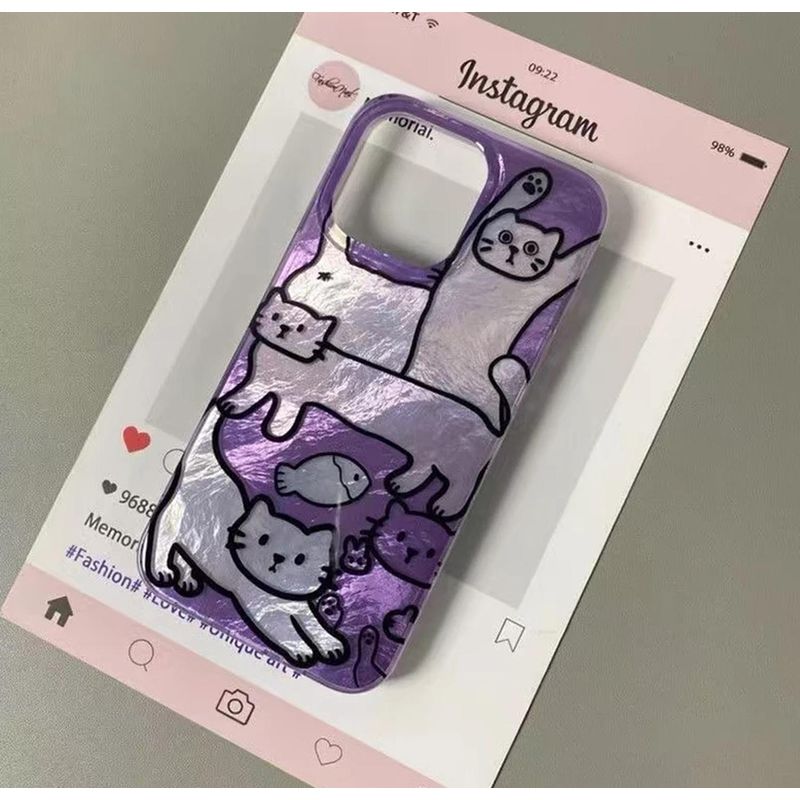 GENERICO - Carcasa Para iPhone Diseños Unicos (todos Los Modelos) Morado iPhone 13 - 14 - 15