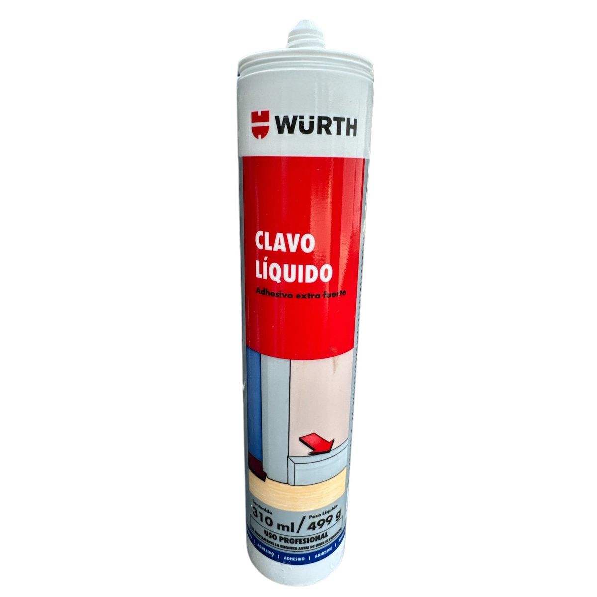 WURTH - Pack 3 Adhesivos de Montaje Wurth Clavo Liquido 310ml