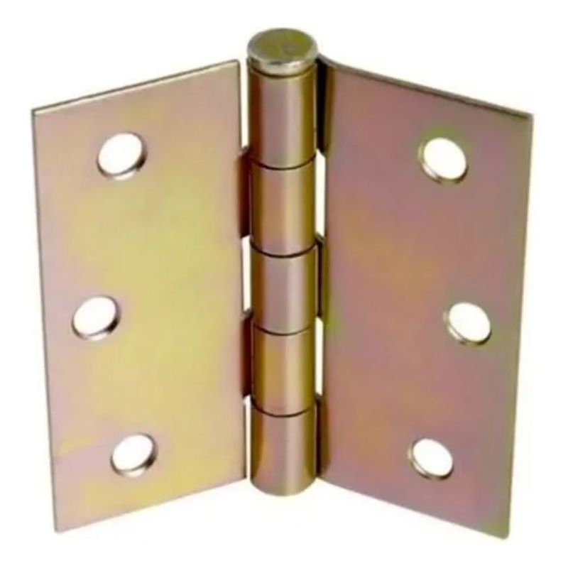 GENERICO - 2 Bisagra Galvanizada  2pcs 3 Pulgadas 12 Tornillos