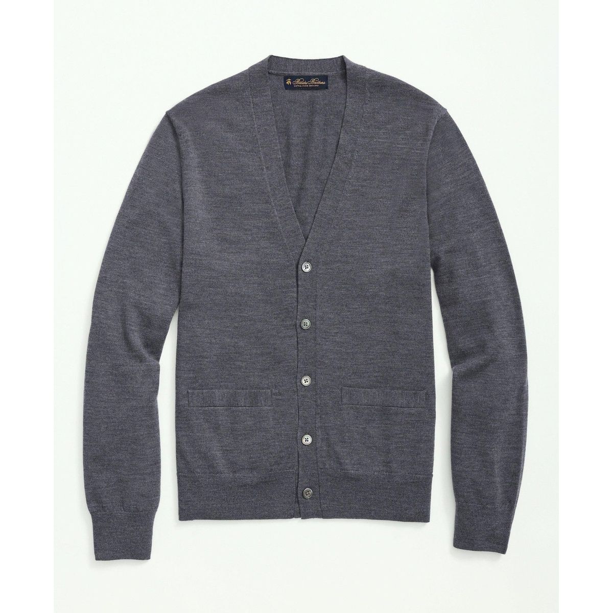 BROOKS BROTHERS - Sweater Hombre Merino Cardigan Sportswear Gris