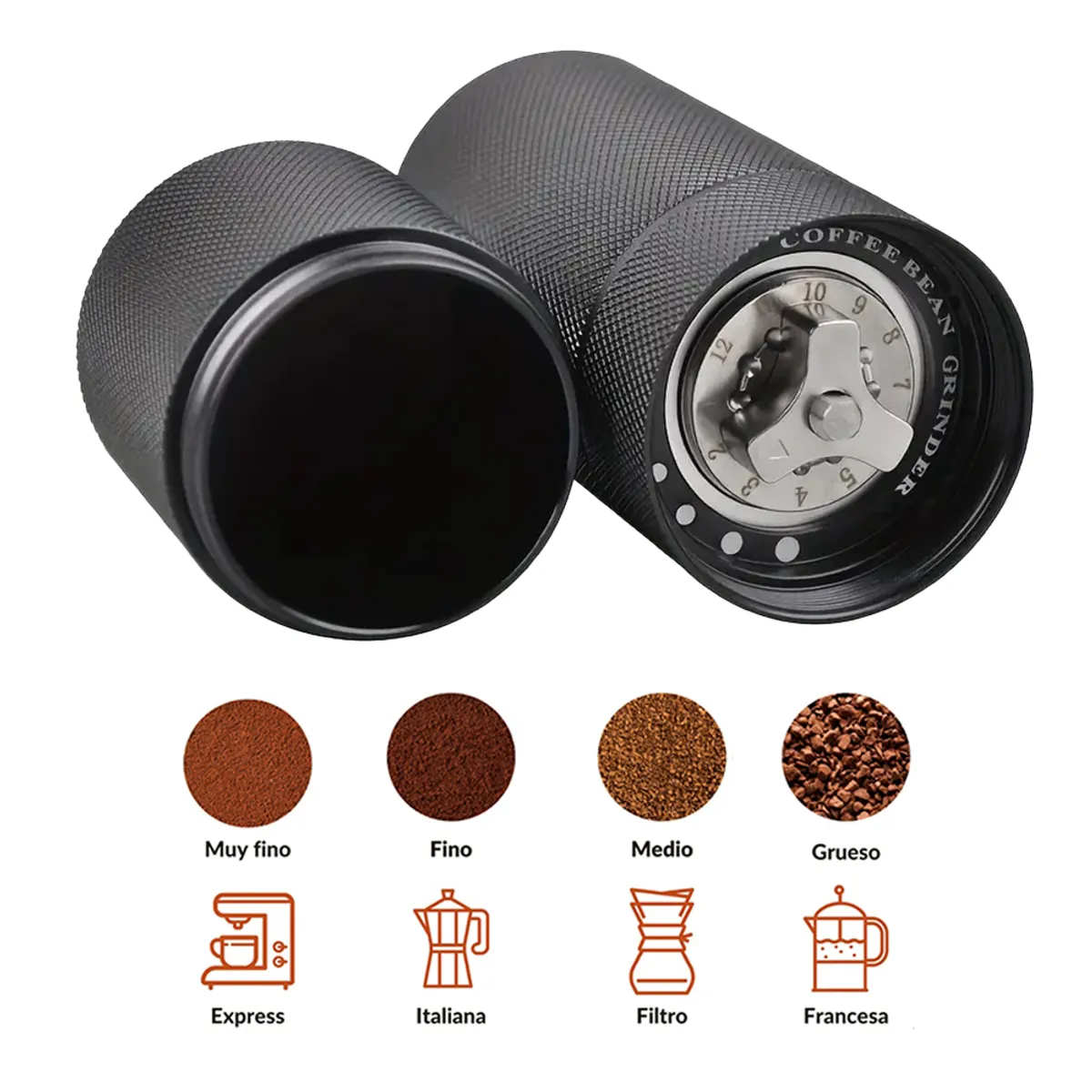 IMPOPLANET - MOLINILLO DE GRANOS PARA CAFÉ DE ESPECIALIDAD RITOKOHI PLATEADO