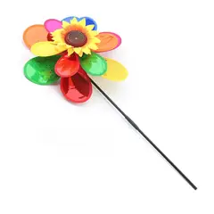 HOMESTAR - Remolino de Jardín Diseño Girasol Multicolor - 73 cm de Alto