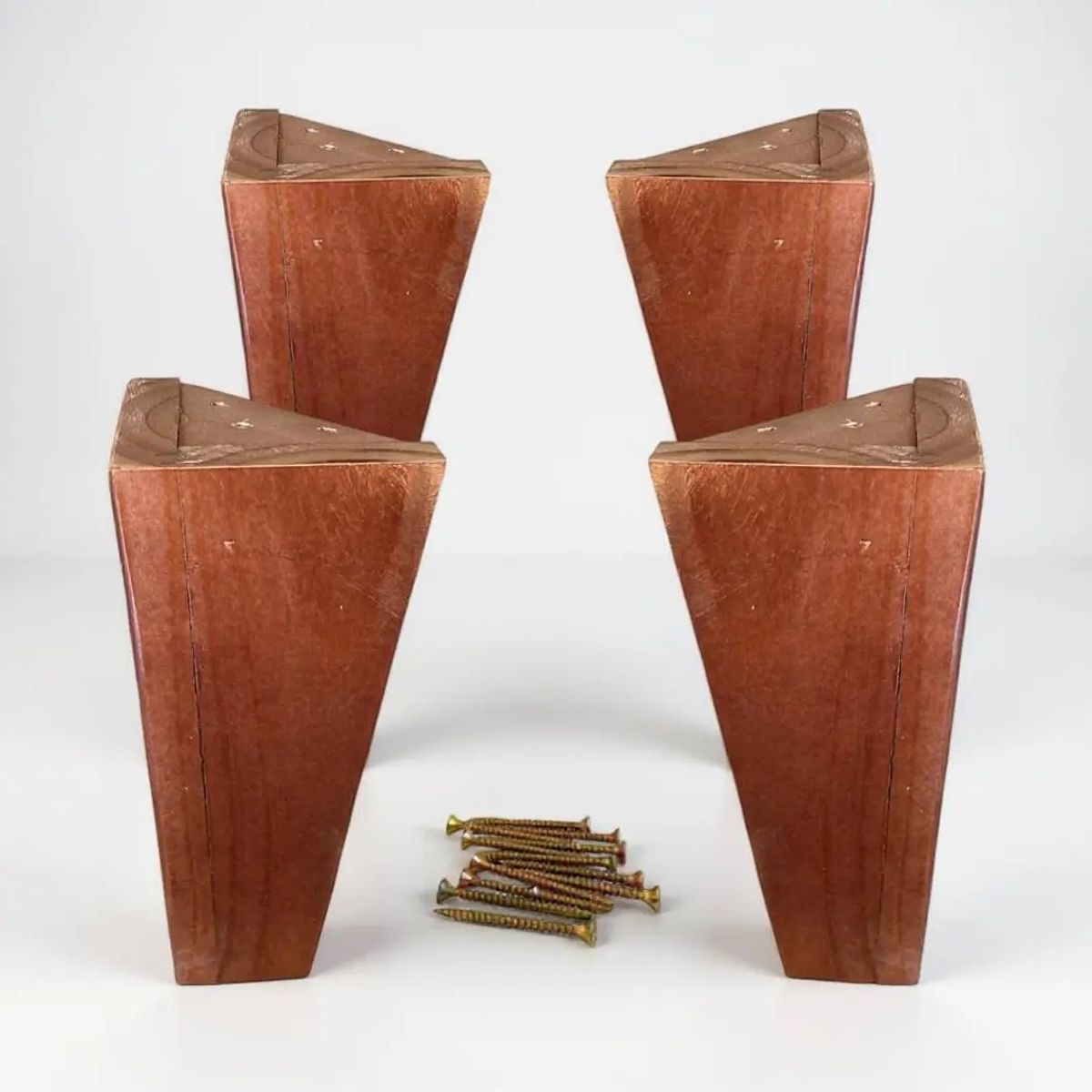 BLOCCARE - Kit 4 Patas Universales Para Cama Europea - Chcolate 24 cm