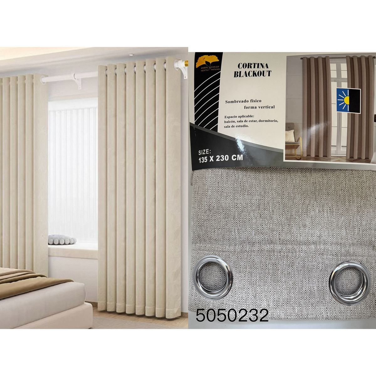 GENERICO - CORTINA BLACKOUT135x230CM