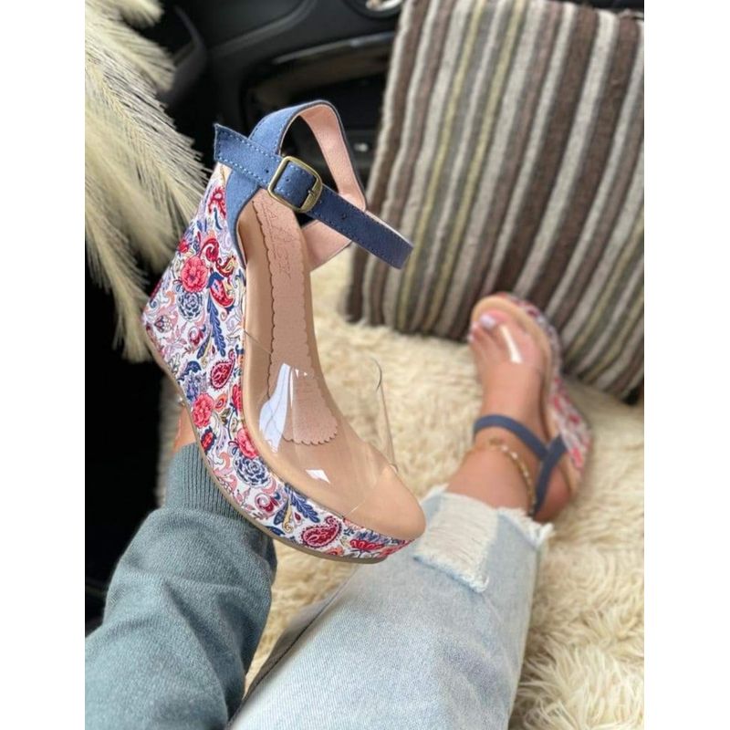 SNOOPY - Sandalias Mujer  con Plataforma M405 Horma Pequeña