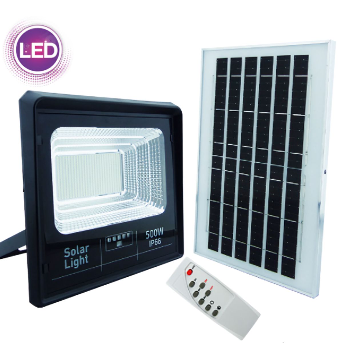 GENERICO - Proyector Solar 500W 400 LED 36x32cm