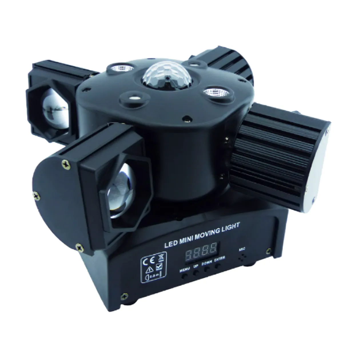 GENERICO - Moving Head 4 Cabezas RGB + Láser LCD