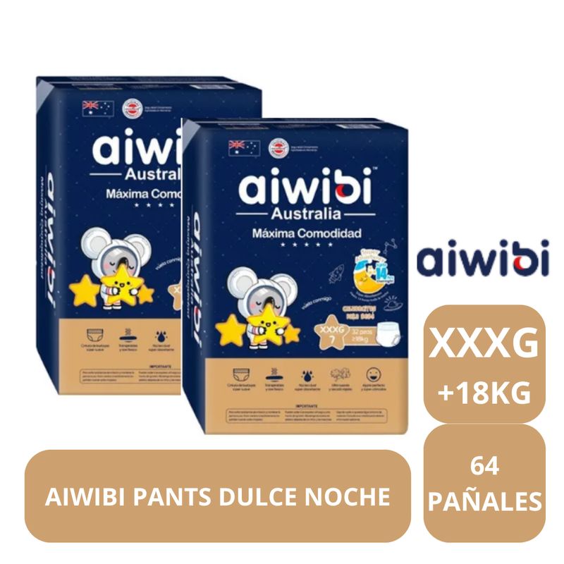 GENERICO - Pañal Aiwibi Maxima Comodidad Pants Xxxg X 2paq 64und